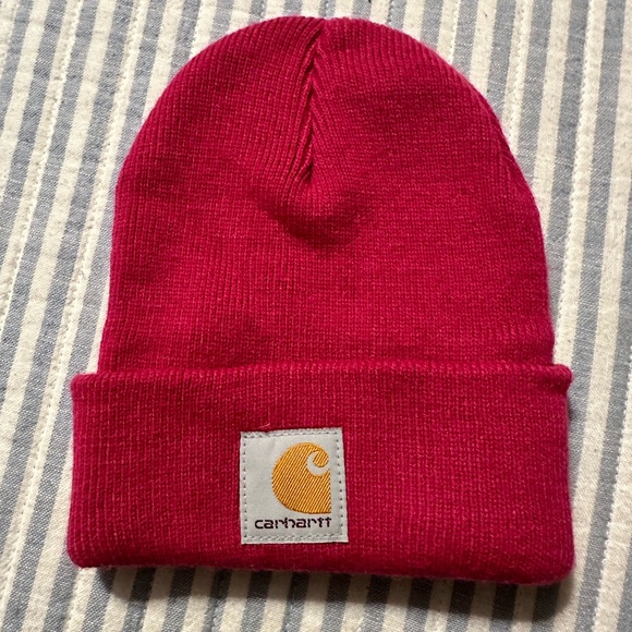 Carhartt BABY / TODDLER Hat, Raspberry color EUC - Picture 1 of 5